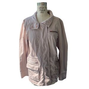 Gap Utility Lightweight Pink Jacket with Adjustable Cinch Waist | Size Medium